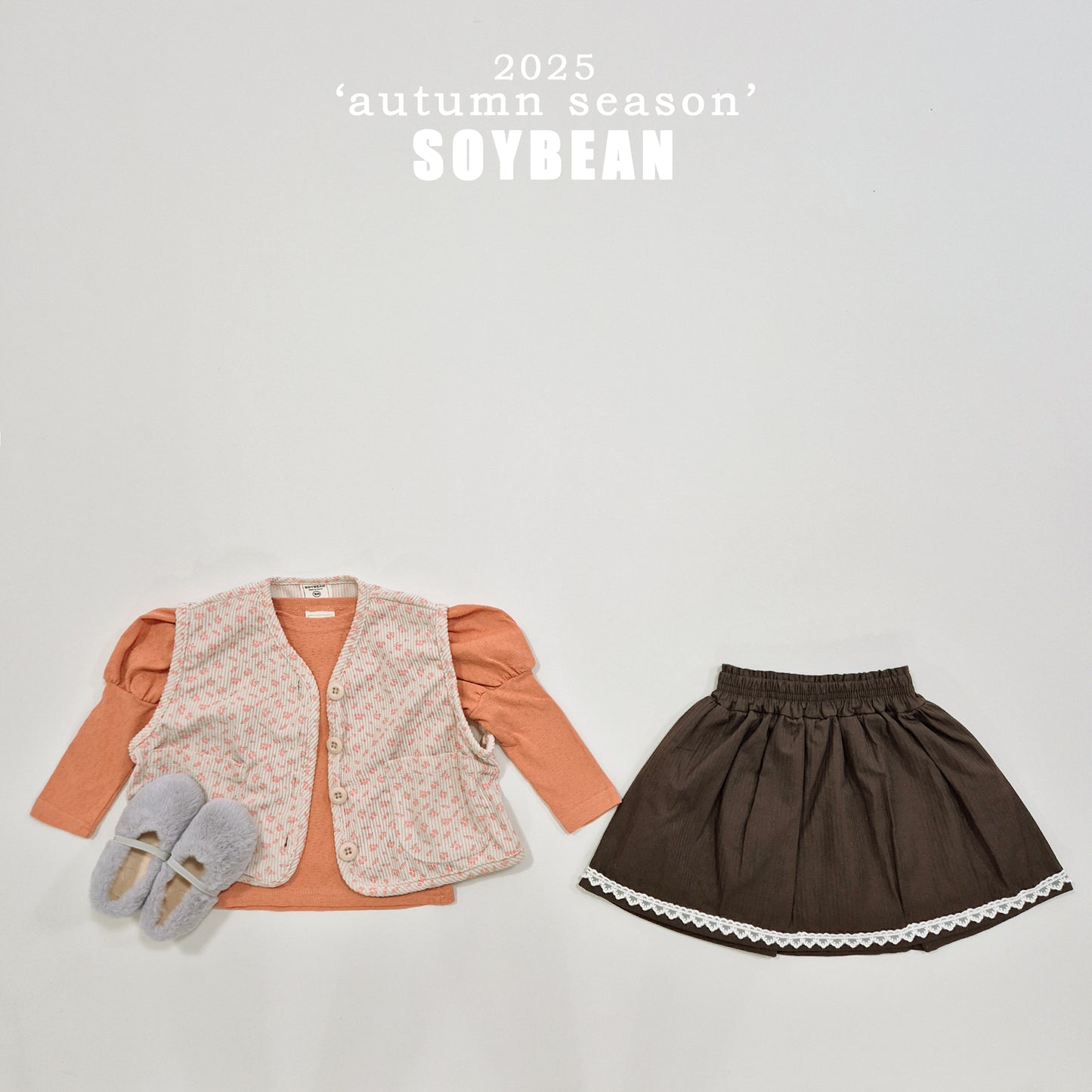 (Pre-order) Soybean Kids - Love Frill Skirt 러브스커트 (2 Colors)