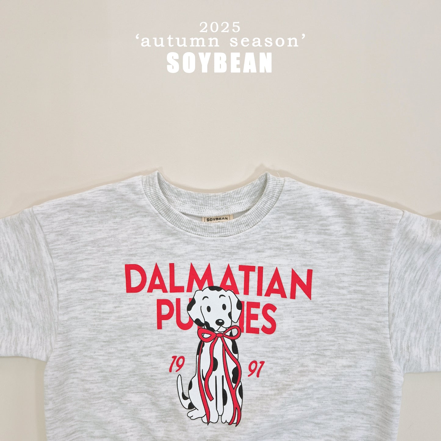 (Pre-order) Soybean Kids - Dalmatian Sweatshirt 달마시안맨투맨 (2 Colors)