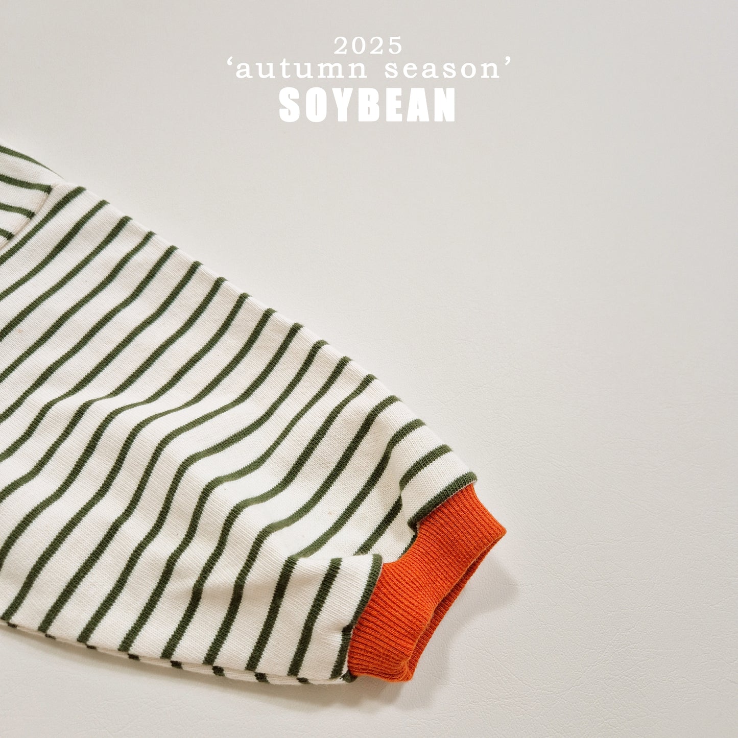 (Pre-order) Soybean Kids - Point Stripe Top & Bottom Set 포인트단가라상하복 (4 Colors)