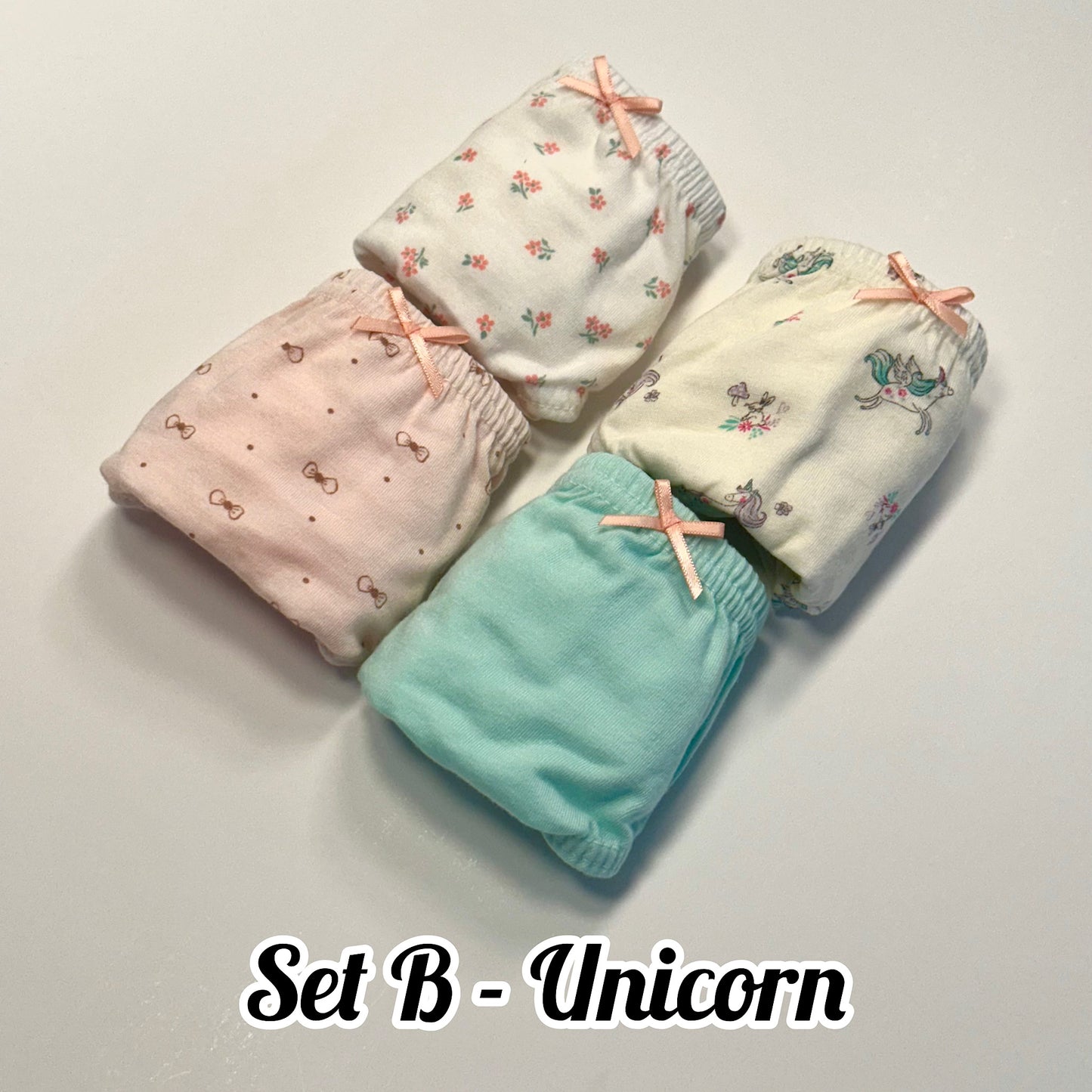 (Melisse) Cotton Modal Spandex Girls’ Underwear (4-pack)