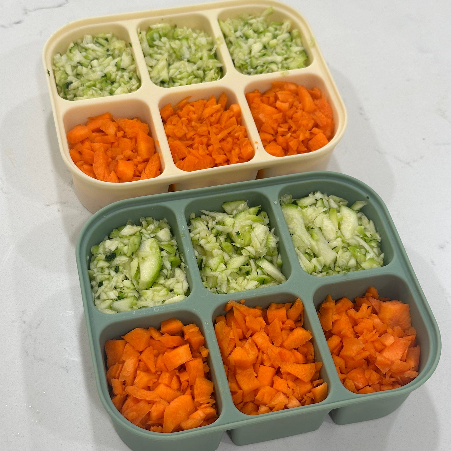 (Bluemama) Premium Silicone Baby Food Freezer Tray Set (3-piece)