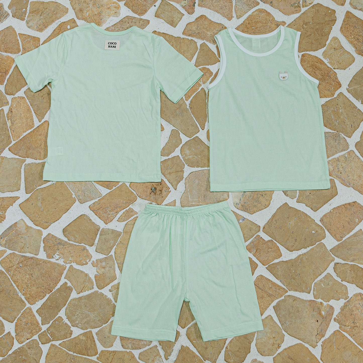 (COCOHANI) Bamboo Solid 3-piece Set (4 Colors)