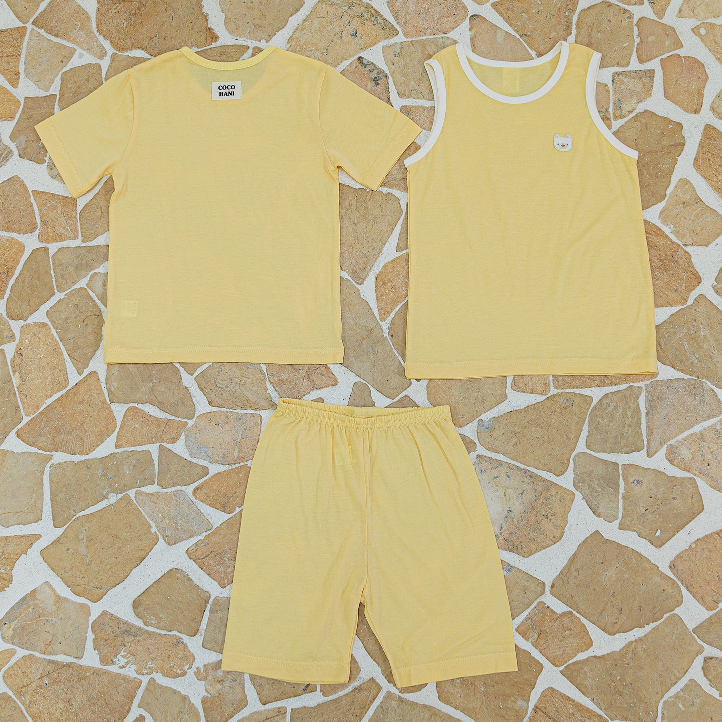 (COCOHANI) Bamboo Solid 3-piece Set (4 Colors)