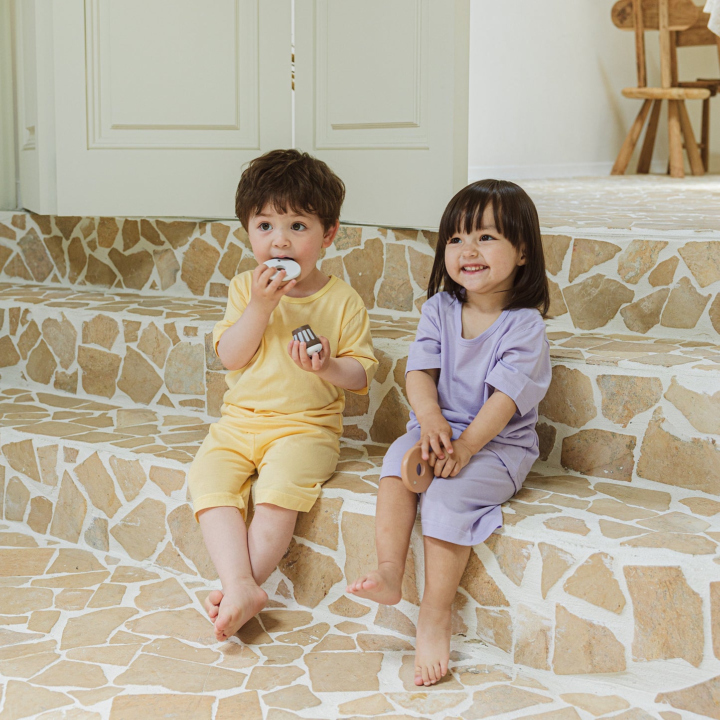 (COCOHANI) Bamboo Solid 3-piece Set (4 Colors)