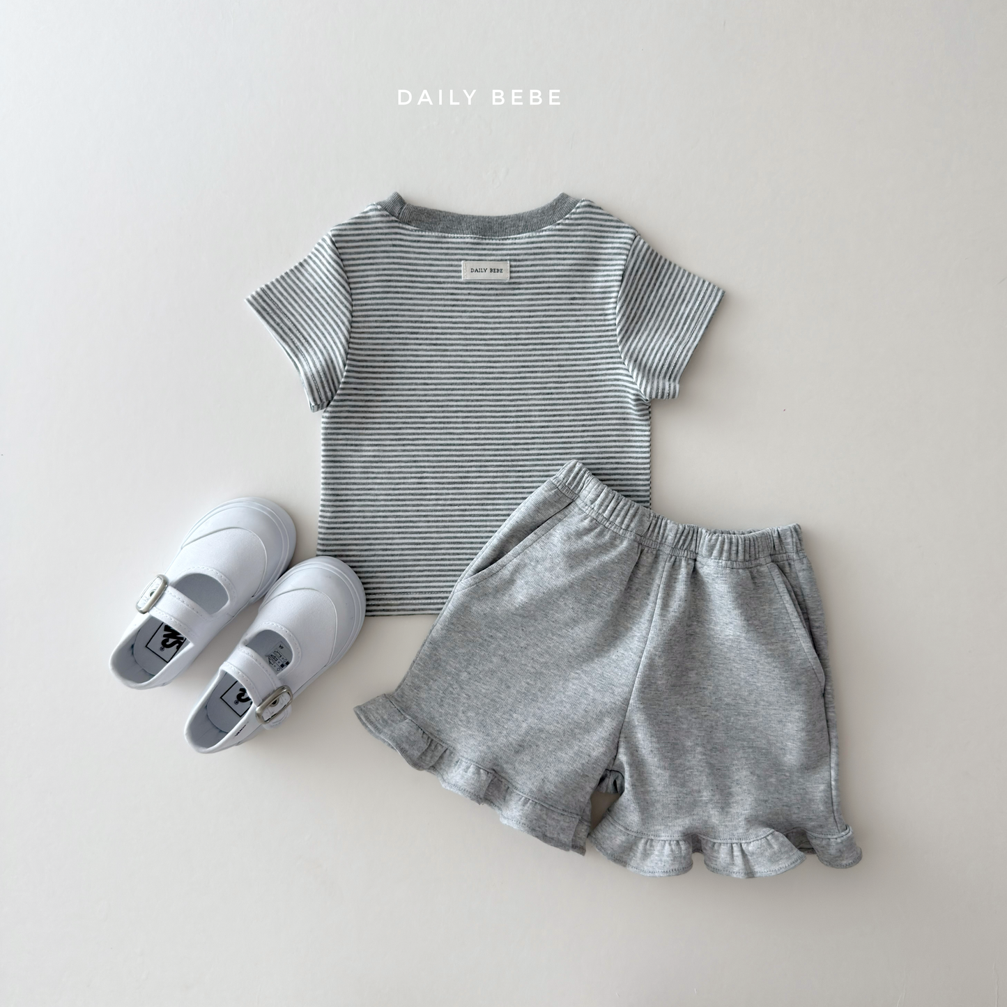 (Pre-order) Daily Bebe Summer - Kids' Cozy Striped Slim-Fit Tee 코지 단가라티 (4 Colors)