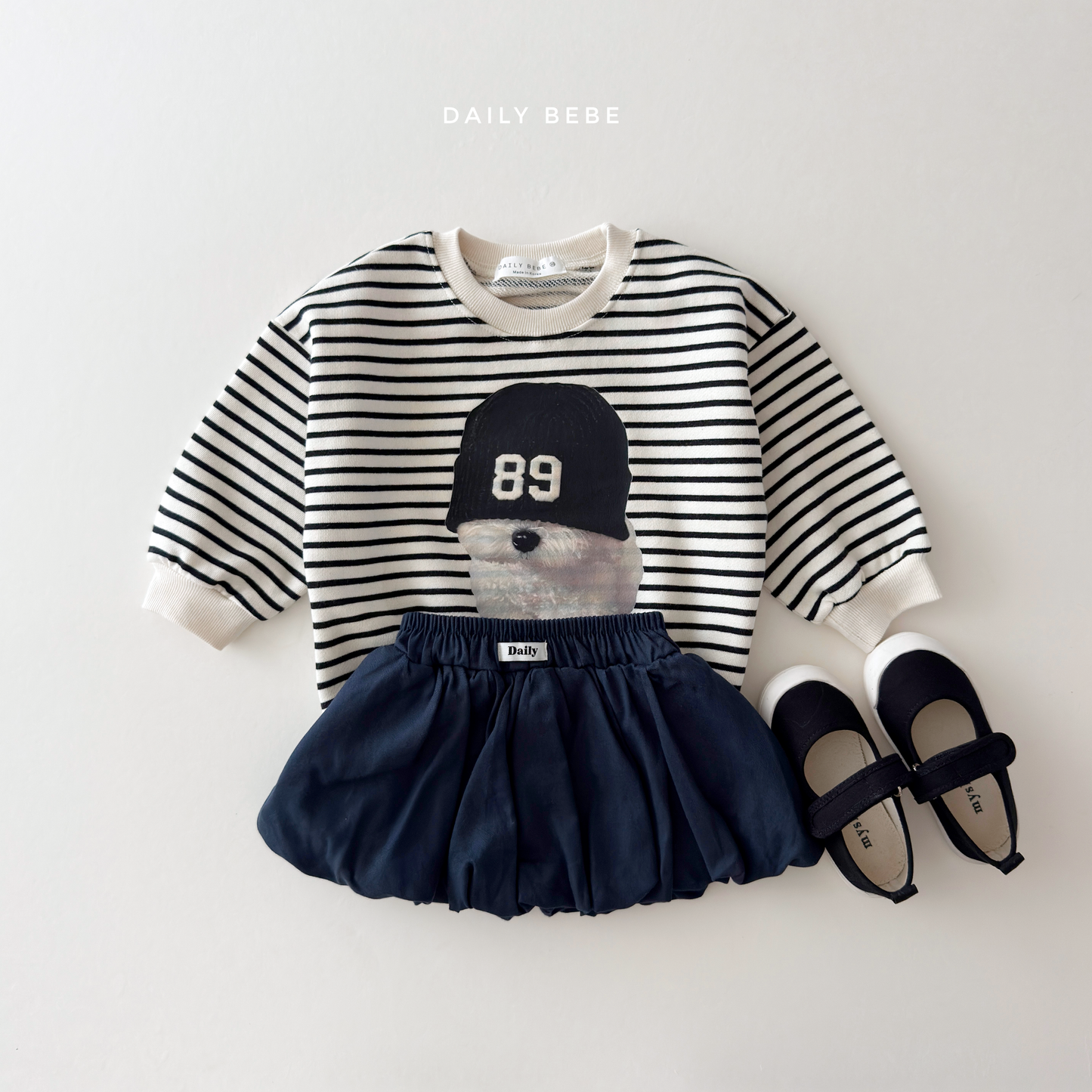 (Pre-order) Daily Bebe Fall - Kids' Beanie Bichon Sweatshirt 비숑 맨투맨 (2 Colors)