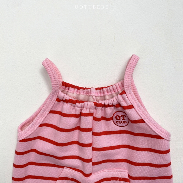 (Pre-order) OOTTBEBE - Snuggle Stripes Overalls 하리보오버롤 (3 Colors)