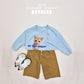 (Pre-order) Soybean Kids - Button Stripe Wide Pants 버튼트렁크팬츠 (2 Colors)