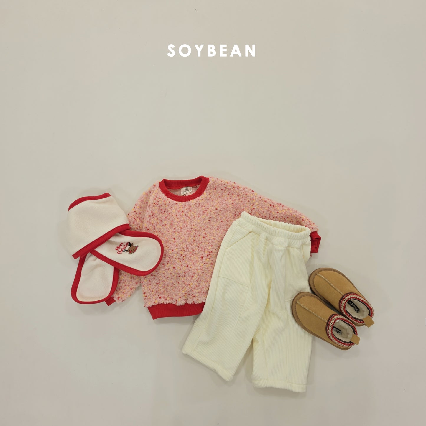 (Pre-order) Soybean Kids Winter - Popping Sherpa Sweatshirt 팝핑양털맨투맨 (4 Colors)