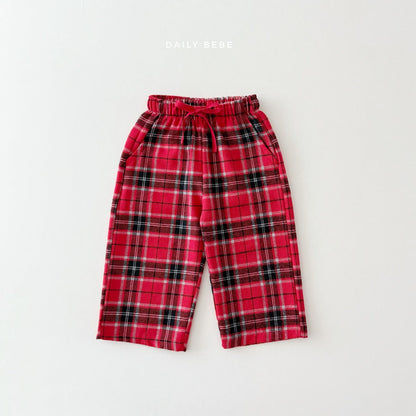 (Pre-order) Daily Bebe Winter - Kids' Merry Check Pants 메리 체크팬츠 (2 Colors)