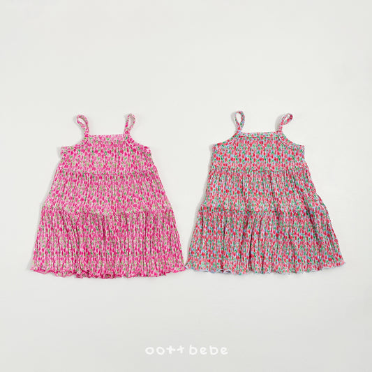 (Pre-order) OOTTBEBE Summer - Vintage Daisy Dress 데이지원피스 (2 Colors)