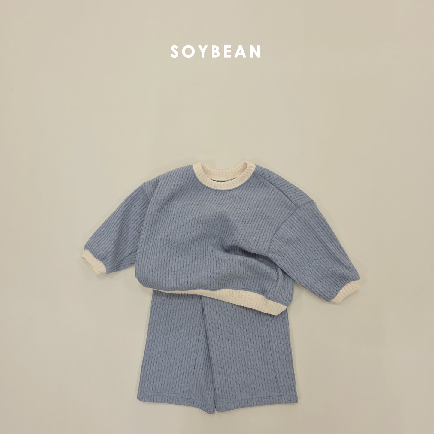 (Pre-order) Soybean Kids Winter - Daily Knit Top & Bottom Set 데일리니트상하 (2 Colors)