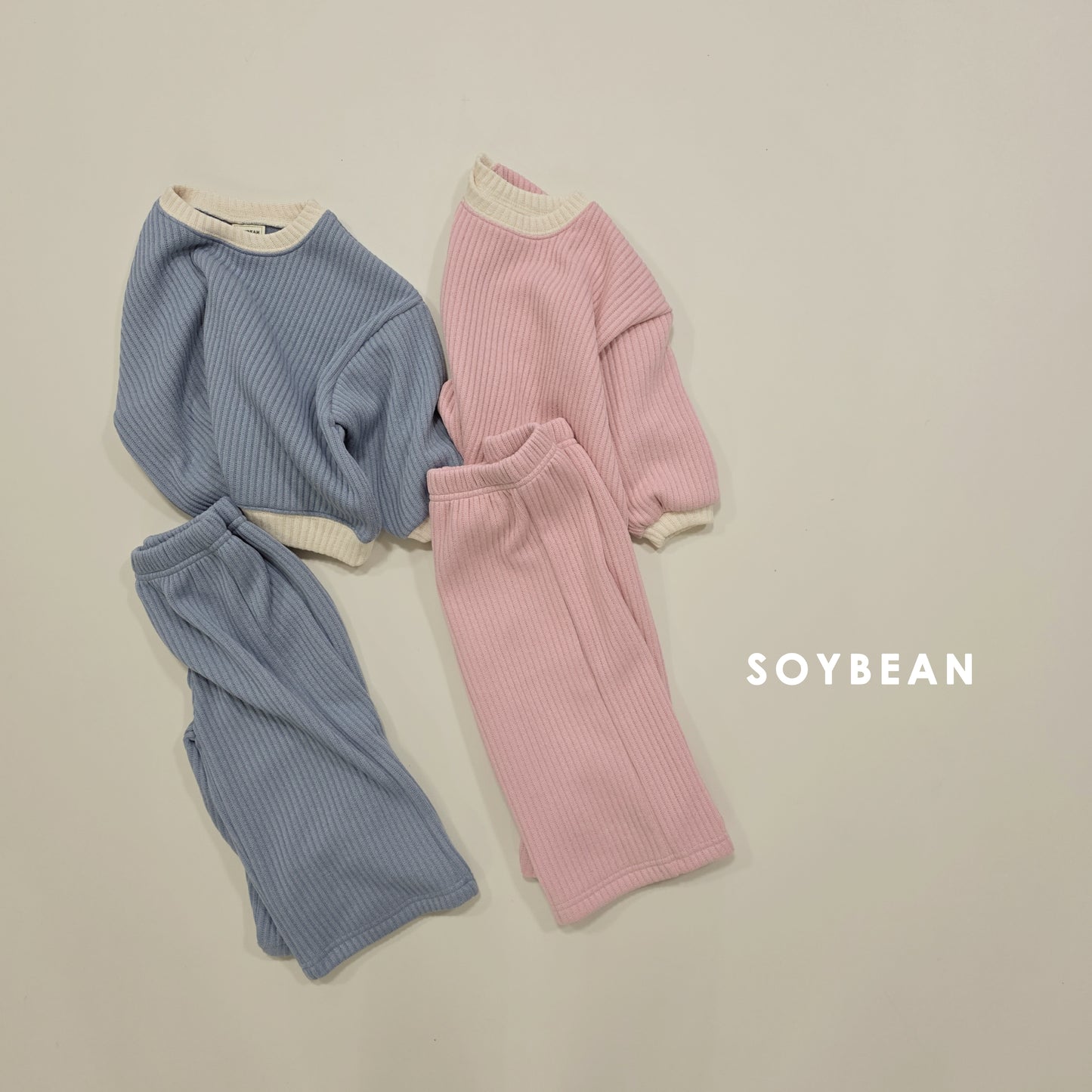 (Pre-order) Soybean Kids Winter - Daily Knit Top & Bottom Set 데일리니트상하 (2 Colors)