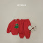 (Pre-order) Soybean Kids Winter - Dinosaur Bouclé Embroidery Fleece-Lined Top & Bottom Set 공룡부클자수상하복 (3 Colors)