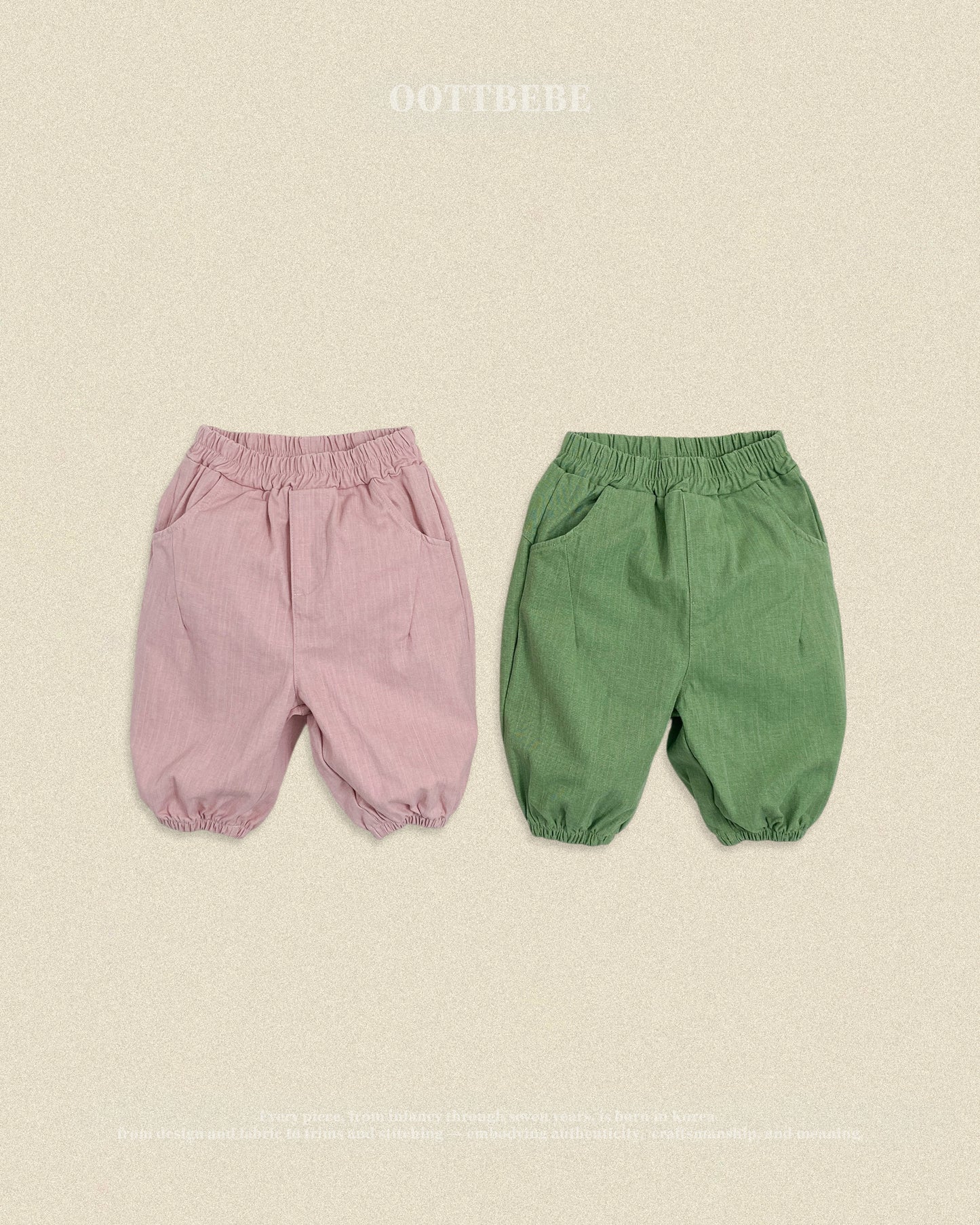 (Pre-order) OOTTBEBE Fall - Hip Slub Pants - 힙한슬럽팬츠 (2 Colors)
