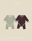 (Pre-order) OOTTBEBE Fall - Mini Dot Romper & Leggings Set 슈슈도트슈트세트 (2 Colors)