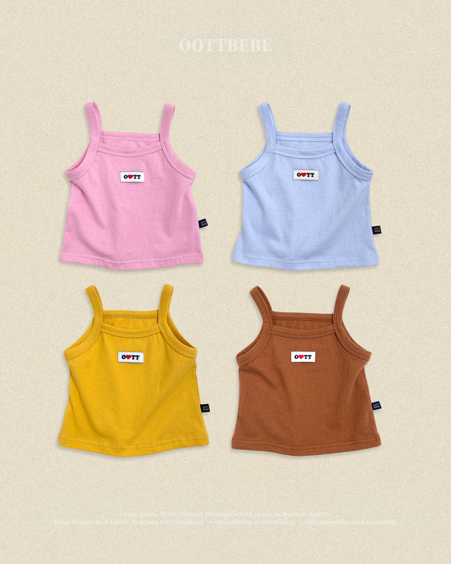 (Pre-order) OOTTBEBE Fall - Jelly Layering Tank Top - 젤리레이어드티 (4 Colors)