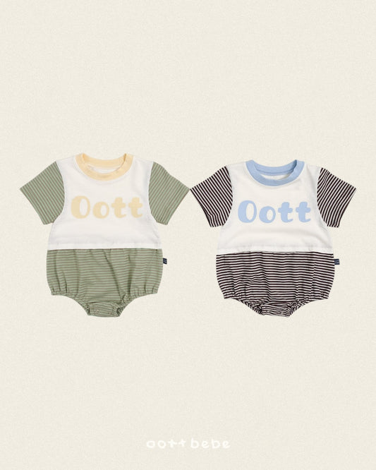 (Pre-order) OOTTBEBE Summer - OOTT Stripe Bodysuit 오뜨단가라슈트 (2 Colors)