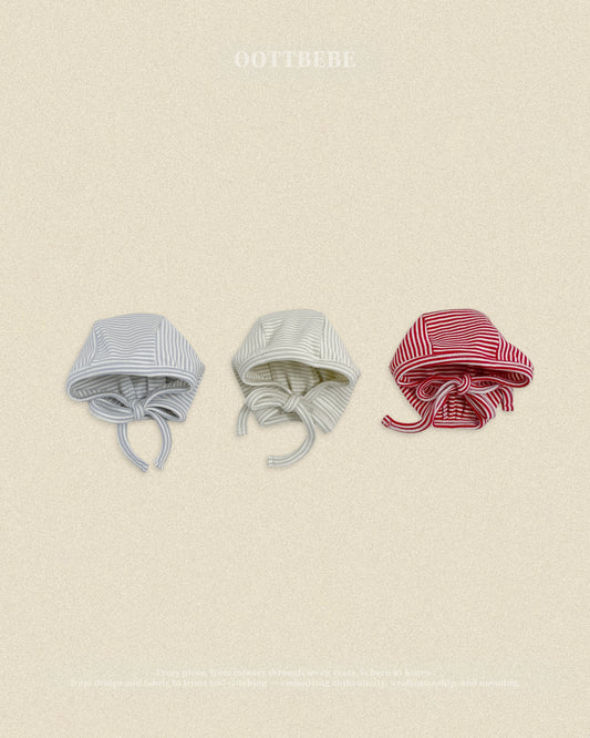 (Pre-order) OOTTBEBE Fall - Sweet Stripe Bonnet 바닐라라떼보넷 (3 Colors)