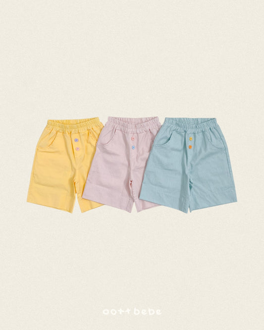 (Pre-order) OOTTBEBE Summer - Toy Button Shorts 토이버튼팬츠 (3 Colors)
