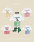 (Pre-order) OOTTBEBE Fall - Robot Dinosaur Top & Bottom Set - 로봇공룡상하복 (5 Colors)