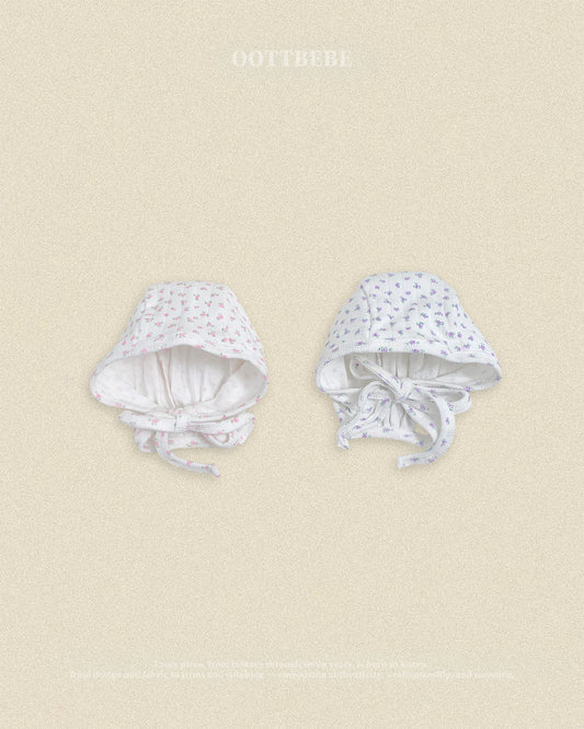 (Pre-order) OOTTBEBE Fall - Lovely Floral Bonnet 코코플라워보넷 (2 Colors)