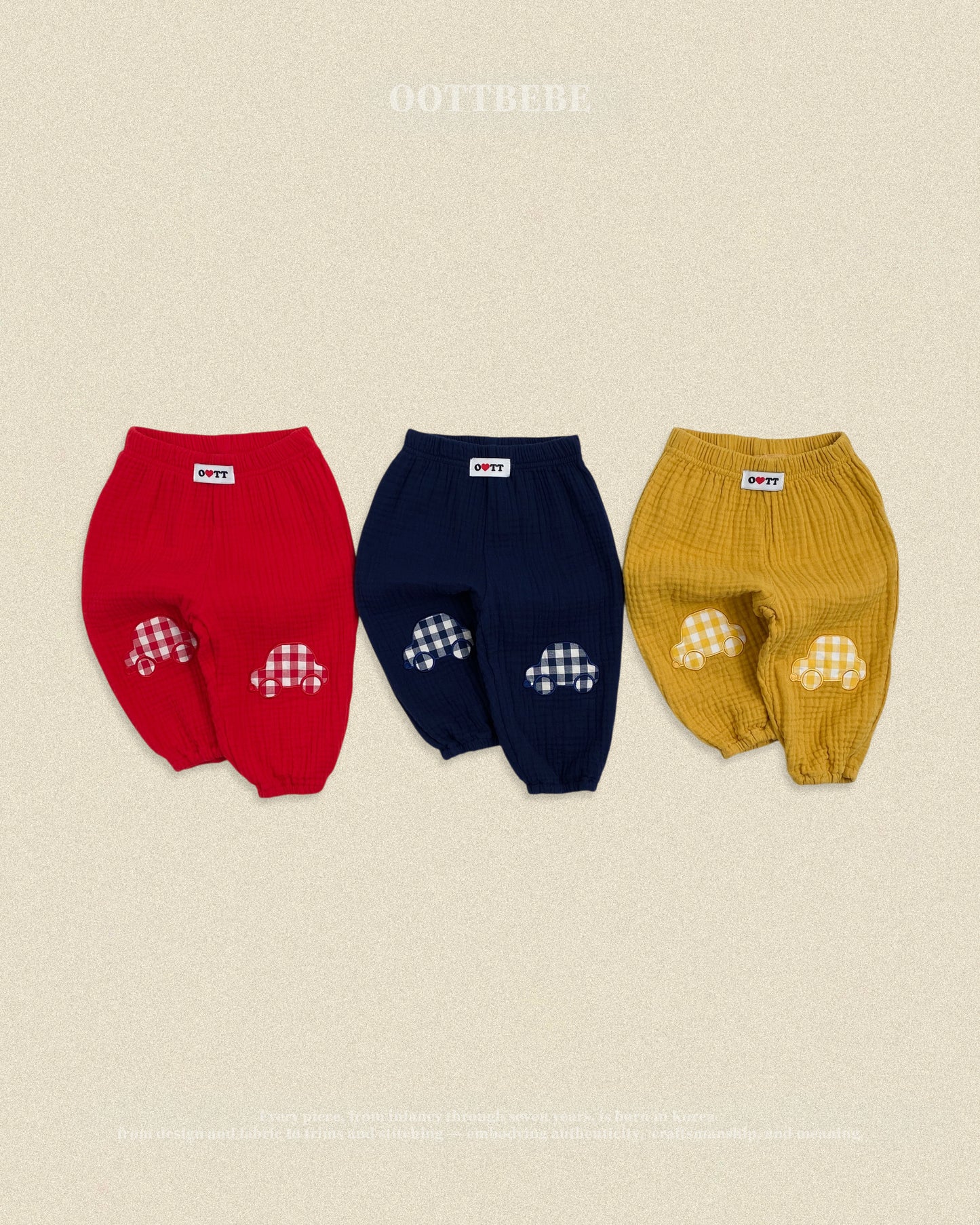 (Pre-order) OOTTBEBE Fall - Bungbung Gojaengi Pants - 붕붕이고쟁이팬츠 (3 Colors)