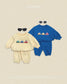 (Pre-order) OOTTBEBE Fall - Cute Car Top & Bottom Set - 자동차상하복 (2 Colors)