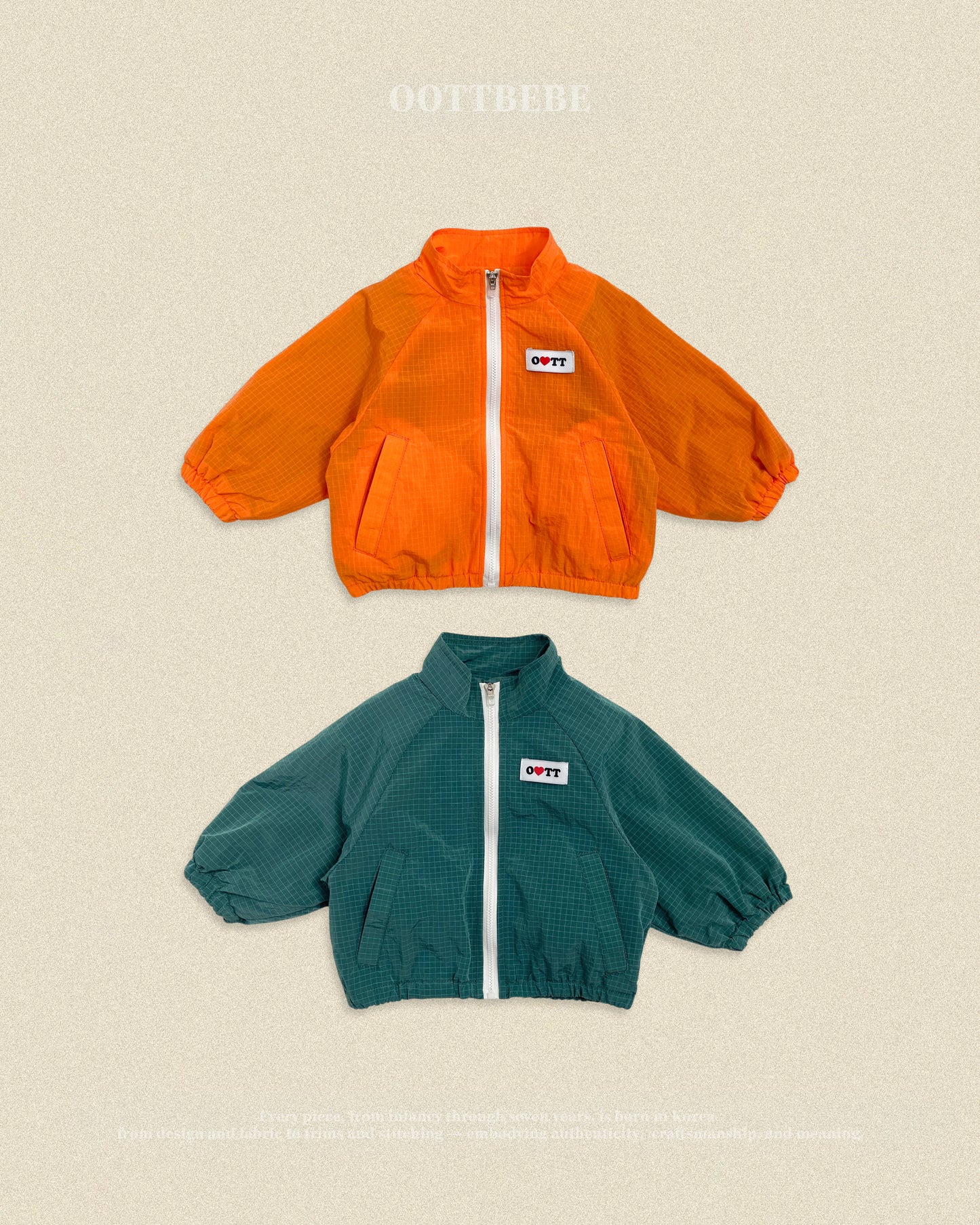 (Pre-order) OOTTBEBE Fall - High Teen Windbreaker - 하이틴바람막이 (2 Colors)