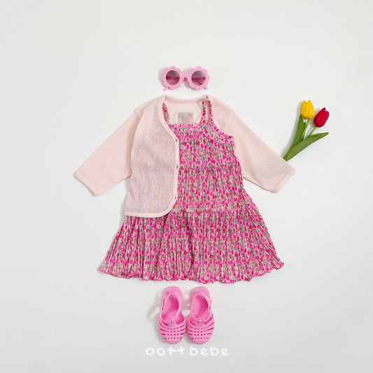 (Pre-order) OOTTBEBE Summer - Vintage Daisy Dress 데이지원피스 (2 Colors)