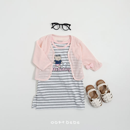 (Pre-order) OOTTBEBE Summer - Holiday Sleeveless Dress 홀리데이원피스 (2 Colors)