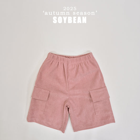 (Pre-order) Soybean Kids - Corduroy Cargo Crop Pants 골덴카고7부PT (3 Colors)