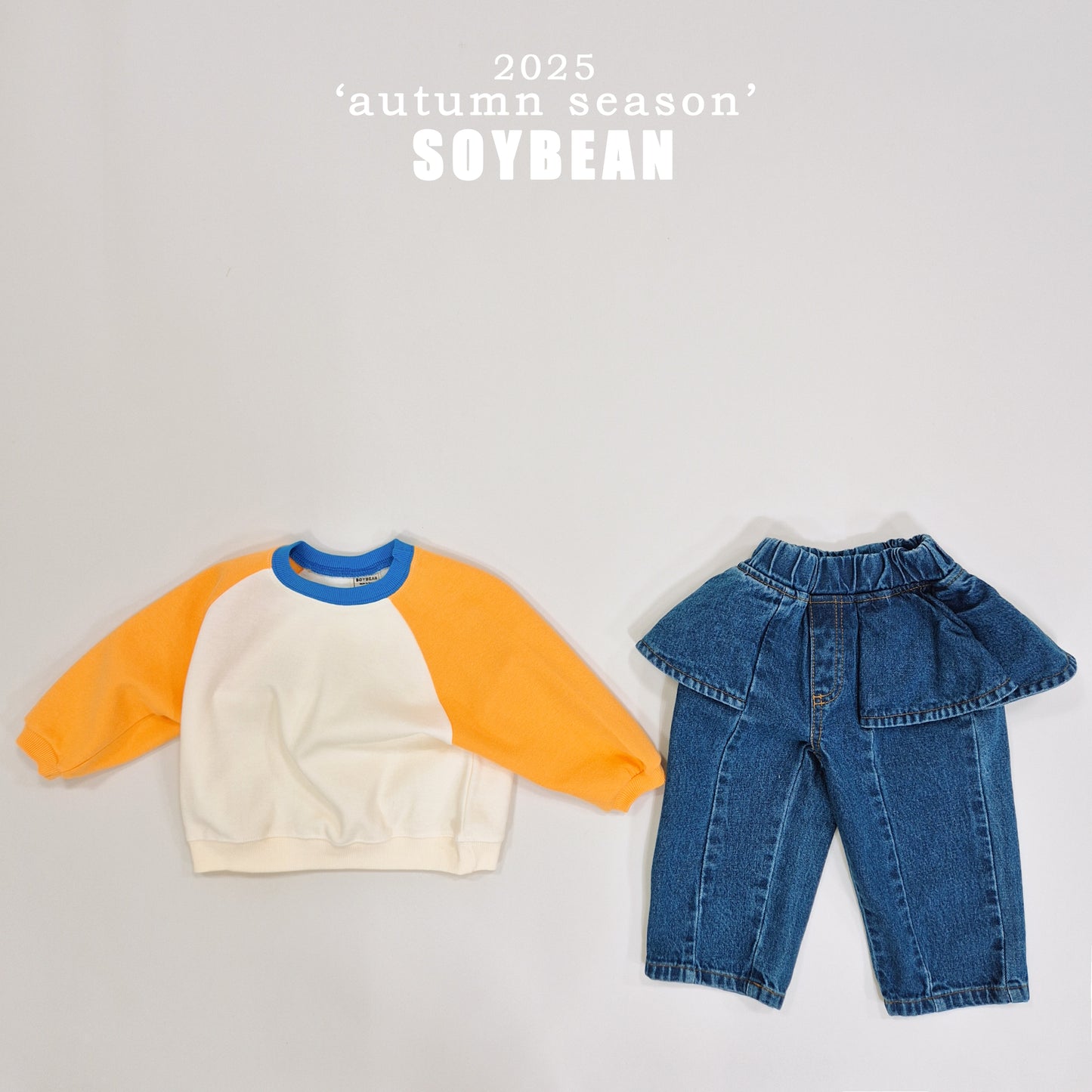 (Pre-order) Soybean Kids - Color Pang Sweatshirt 컬러팡맨투맨 (6 Colors)
