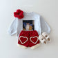 (Pre-order) Daily Bebe Winter - Kids' Fuzzy Heart Shorts 뽀글 하트 반바지 (2 Colors)