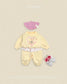 (Pre-order) OOTTBEBE Fall - Cutie Rabbit Top & Bottom Set - 큐티레빗상하복 (2 Colors)