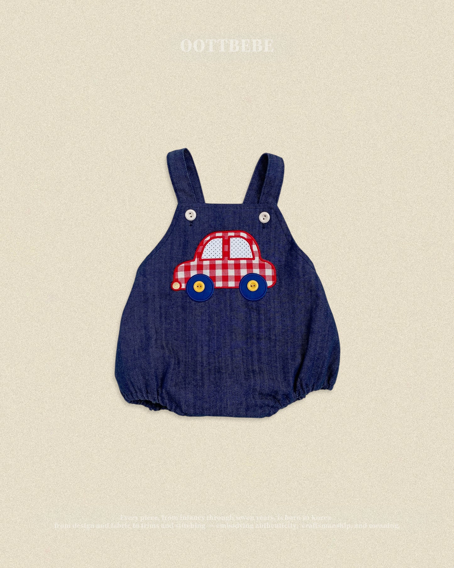 (Pre-order) OOTTBEBE Fall - Bungbung Denim Suit - 붕붕이데님슈트 (3 Colors)
