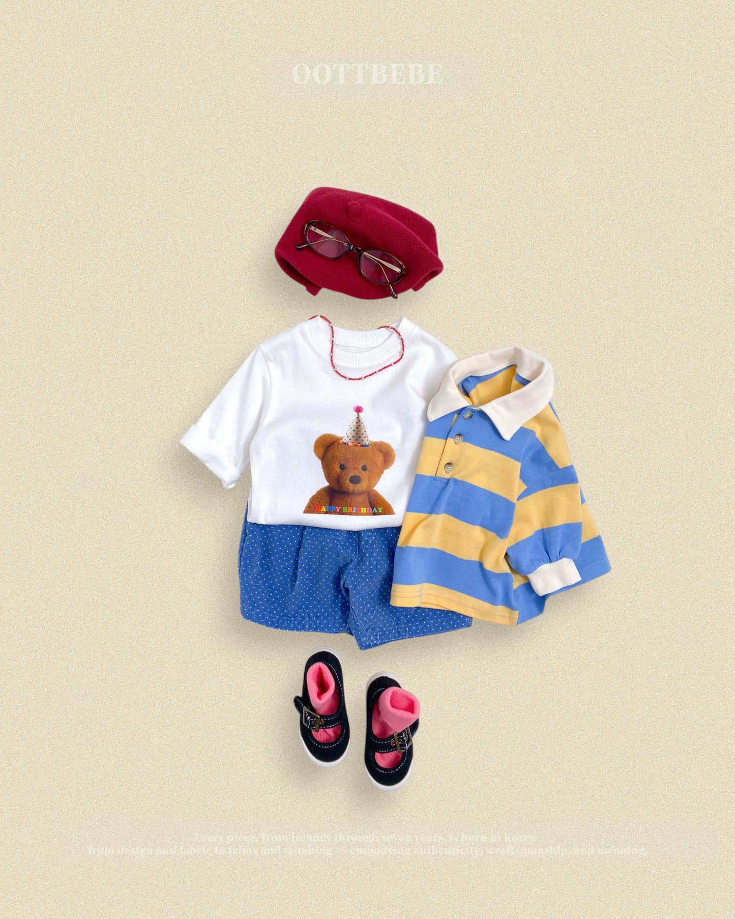 (Pre-order) OOTTBEBE Fall - Play Rugby Collar Tee - 플레이럭비카라티 (2 Colors)