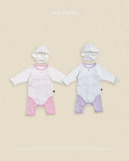 (Pre-order) OOTTBEBE Fall - Lovely Floral Bonnet 코코플라워보넷 (2 Colors)
