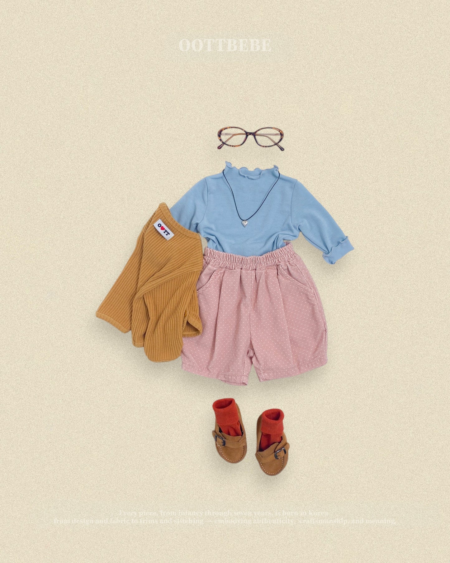 (Pre-order) OOTTBEBE Fall - Petite Dot Pumpkin Shorts - 쁘띠도트팬츠 (3 Colors)