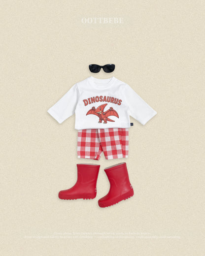 (Pre-order) OOTTBEBE Fall - Robot Dinosaur Top & Bottom Set - 로봇공룡상하복 (5 Colors)
