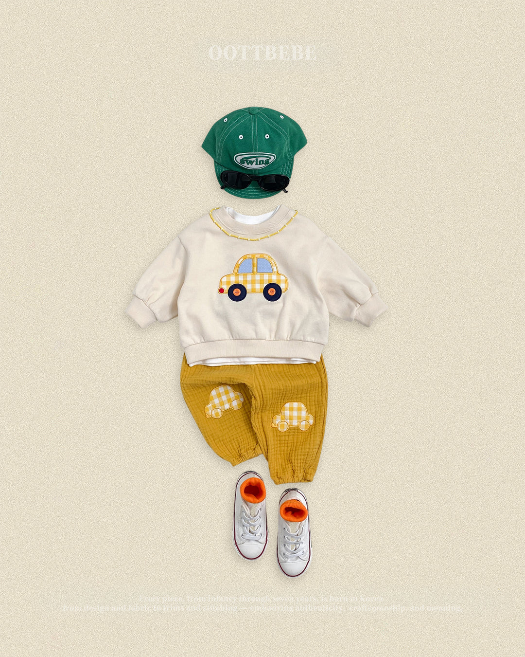 (Pre-order) OOTTBEBE Fall - Bungbung Sweatshirt - 붕붕이맨투맨 (3 Colors)