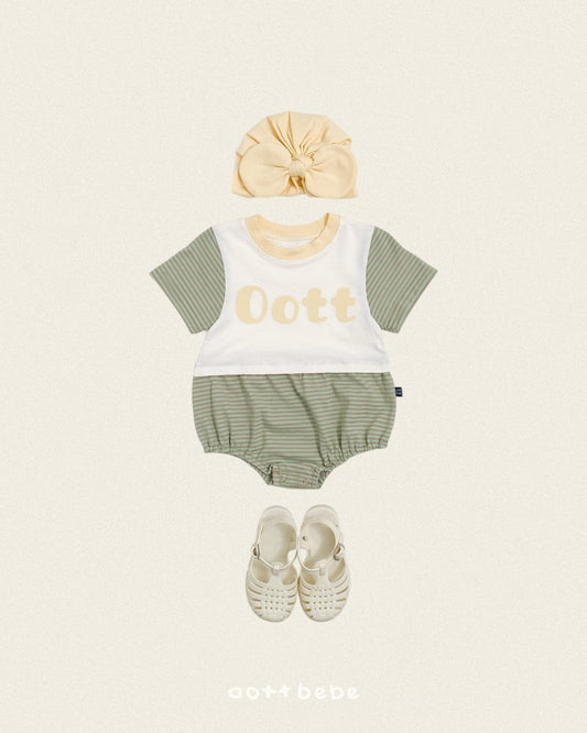 (Pre-order) OOTTBEBE Summer - OOTT Stripe Bodysuit 오뜨단가라슈트 (2 Colors)