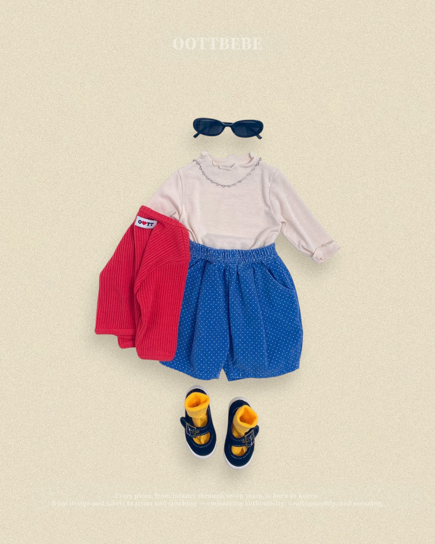 (Pre-order) OOTTBEBE Fall - Pastel Lettuce Edge Tee - 파스텔날라리티 (4 Colors)