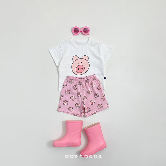 (Pre-order) OOTTBEBE Summer - Happy Friends Pants 해피프렌즈팬츠 (4 Colors)
