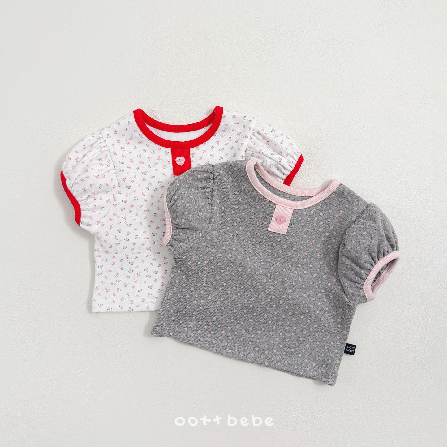 (Pre-order) OOTTBEBE Summer -  Lovely Eyelet Set 러블리아일렛상하복 (2 Colors)