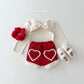(Pre-order) Daily Bebe Winter - Kids' Fuzzy Heart Shorts 뽀글 하트 반바지 (2 Colors)