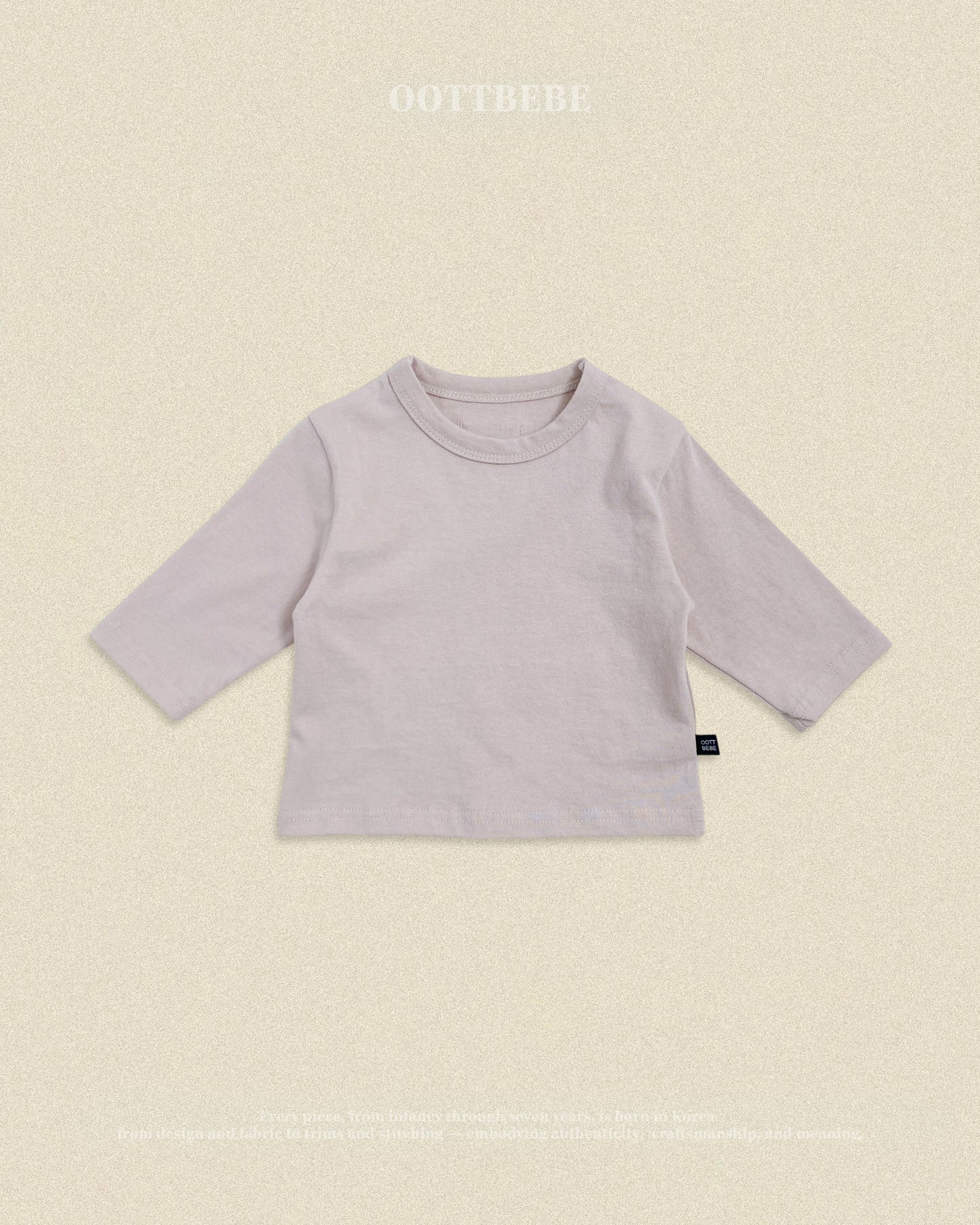 (Pre-order) OOTTBEBE Fall - OOTT Mix Long Sleeve Tee - 오뜨믹스티셔츠 (4 Colors)