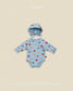 (Pre-order) OOTTBEBE Fall - Cute Car Romper & Bonnet Set 자동차슈트세트 (2 Colors)
