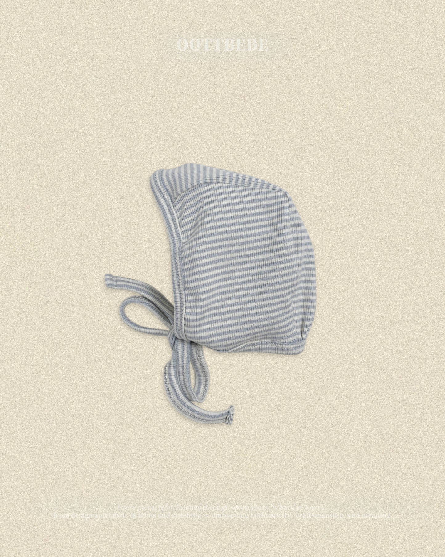 (Pre-order) OOTTBEBE Fall - Sweet Stripe Bonnet 바닐라라떼보넷 (3 Colors)