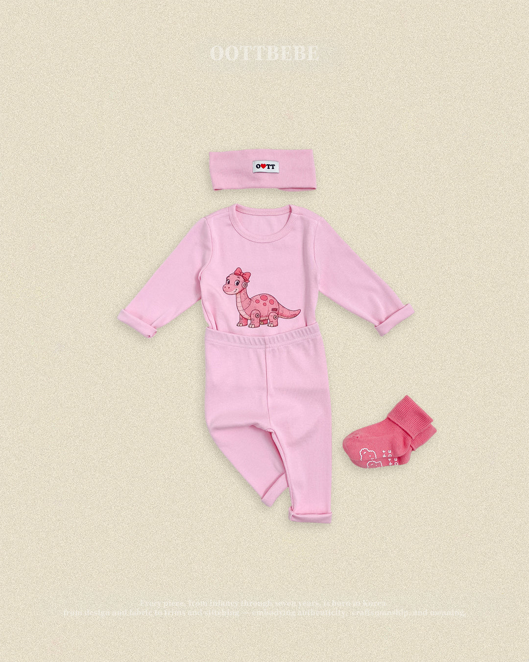 (Pre-order) OOTTBEBE Fall - Robot Dino Pajama Set 로봇공룡실내복 (5 Colors)